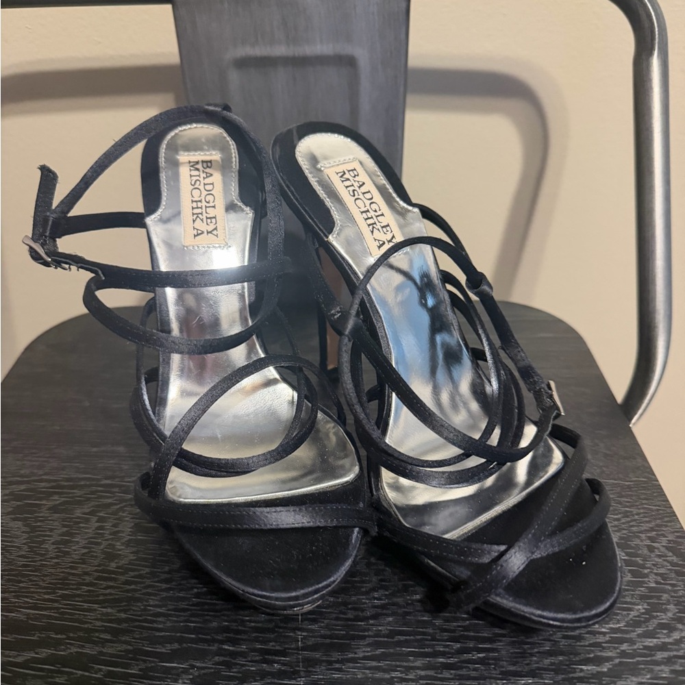 Badgley Mischka Black Strappy Heels - Picture 12 of 12